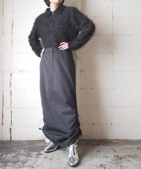 Side Gather Skirt BK