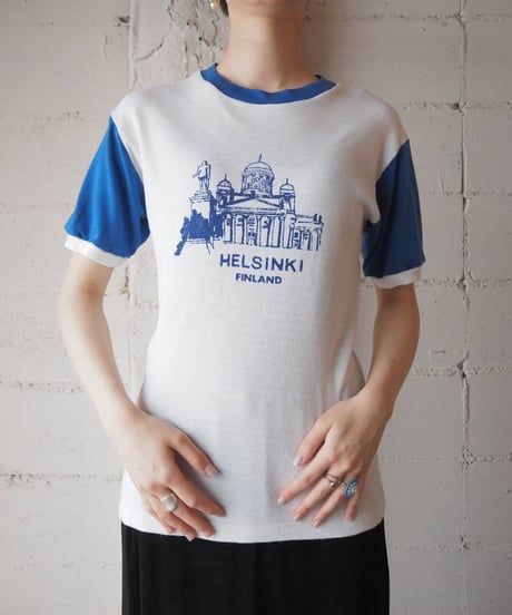 Helsinki Ringer Tee WH BL