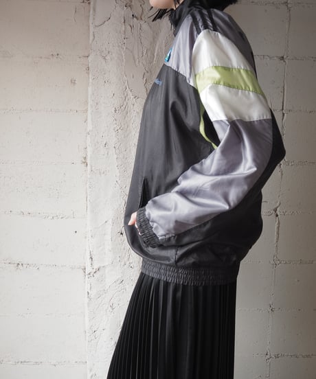 adidas Stand Collar Nylon Jacket GR BK YE