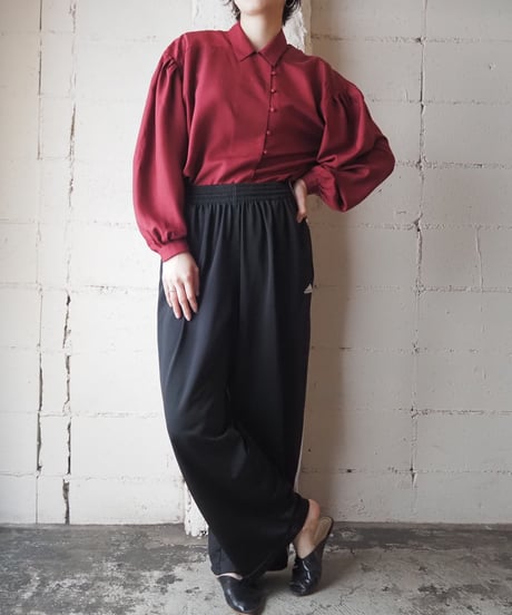 Asymmetric Loop Button Blouse BUR