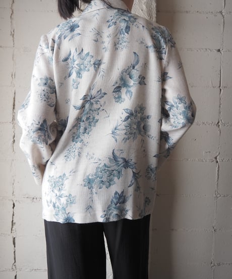 SAG HARBOR PETITE Floral Tailored Jacket WH BL