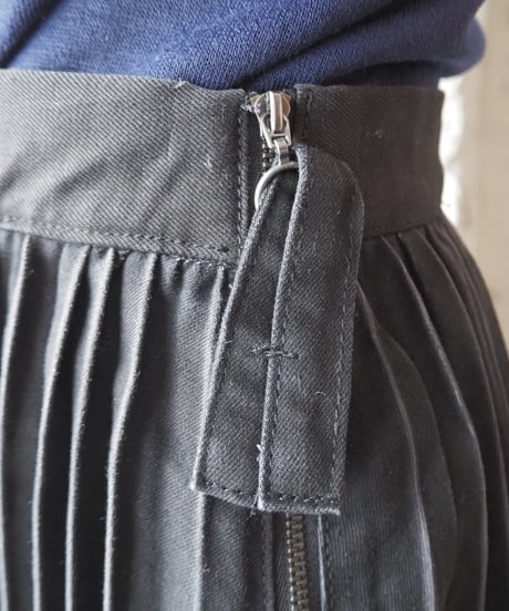 Pleated Denim Skirt BK