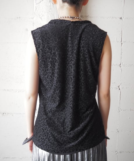 Calvin Klein Leopard Lame Opal Velour Cutsewn BK