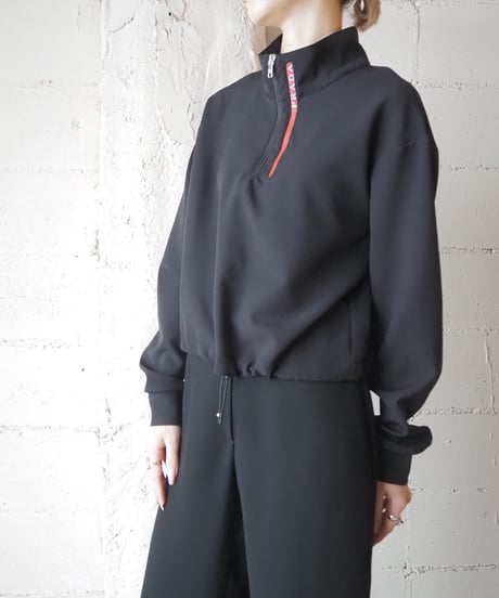 PRADA Stand Collar Half Zip Jacket BKRE