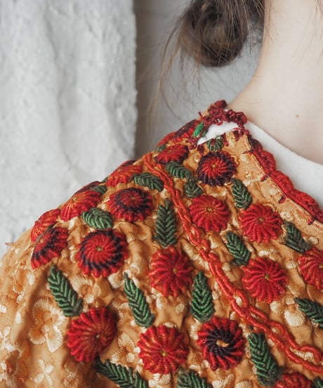 Vintage Embroidery Fringe Plo Collar OR