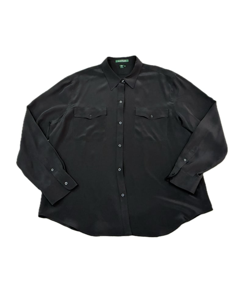 Polo by Ralph Lauren Silk ブラック　シャツ USA製 Polo Ralph Lauren Stretch Cotton-Blend Polo Shirt | Saks