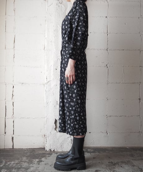 1980's Dolman Sleeve Pattern Shirt Dress BKWH