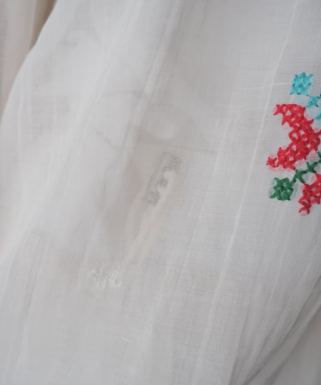 Hungarian Hand Embroidered Sheer Blouse WHRE