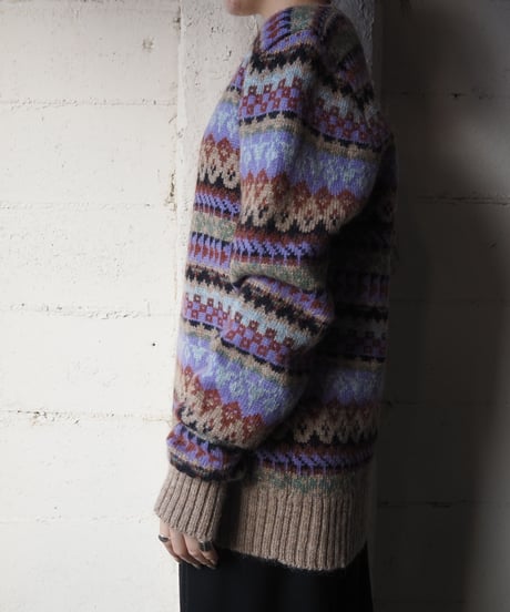Nordic Pattern Knit PUR BR