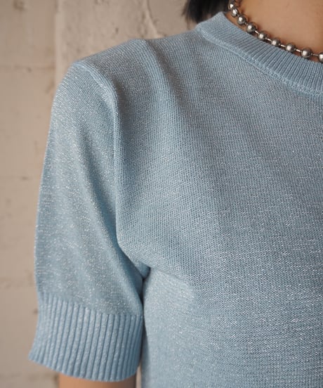Lame Mix Short Sleeve Knit LBL