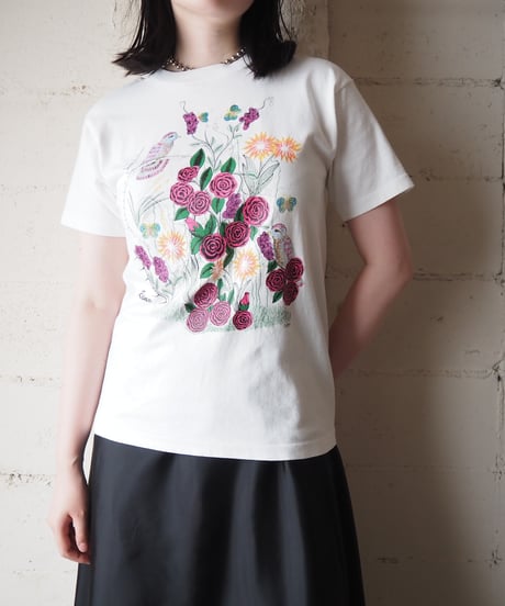 Reno Birds & Flower Tee WH
