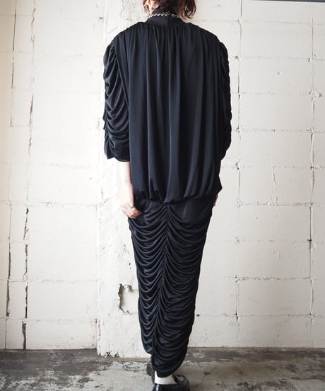 Gather Shiny Dress BK