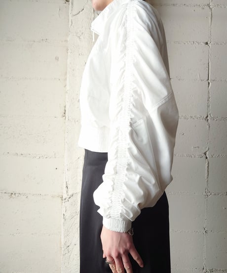 Shirring Sleeve Short Jacket WH