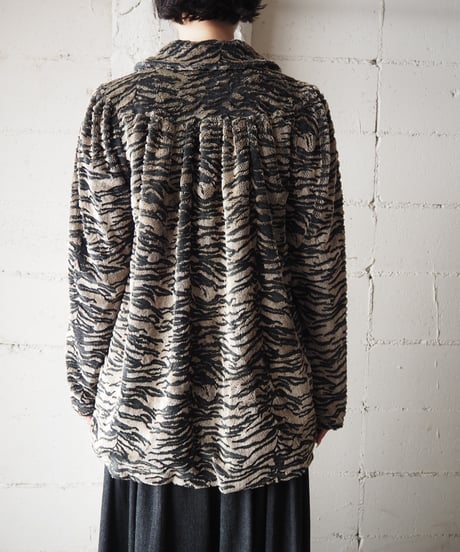 agnes b. Tiger Pattern Far Coat YEBK
