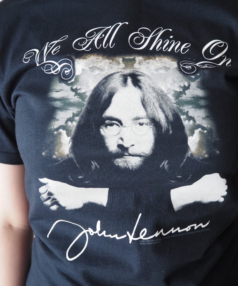 送料無料☆新品A1サイズ☆ JOHN LENNON インクジェットプリント John Lennon Print Tee BK | Orfeo