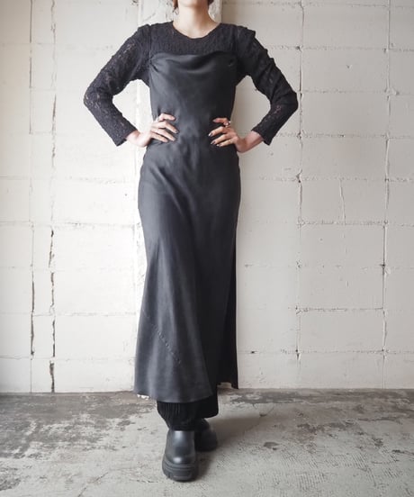 Back Open Silk Camisole Dress BK