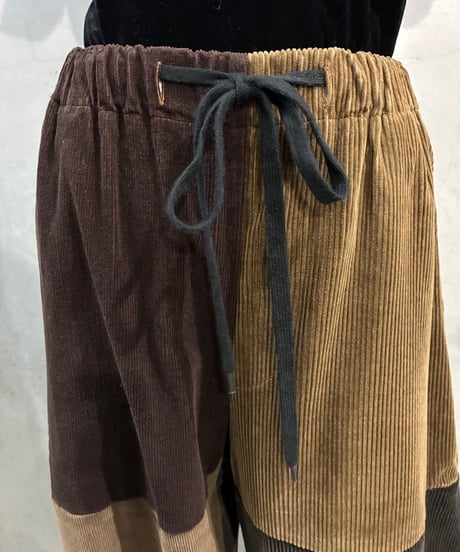 Remake Corduroy Patch Work Pants BR