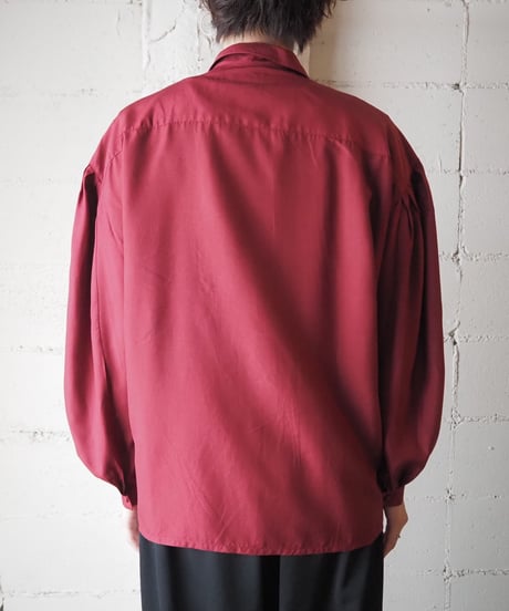 Asymmetric Loop Button Blouse BUR