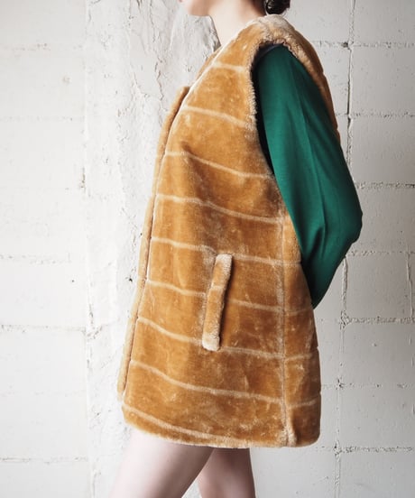 Fake Fur Snap Button Vest BE