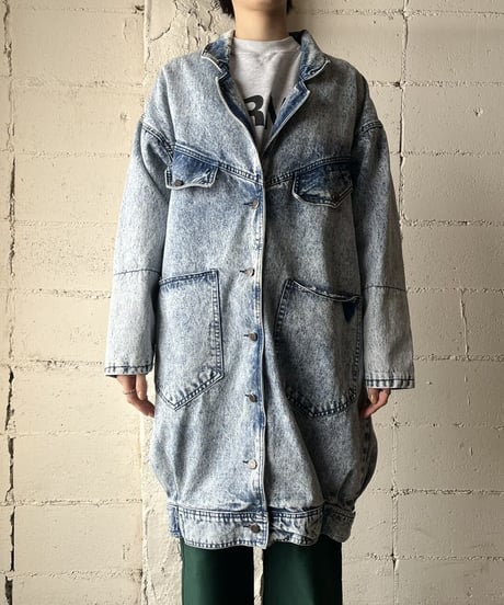 Open Collar Denim Coat LBL