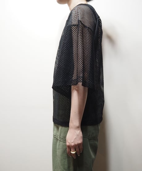 Mesh Vneck Tops BK