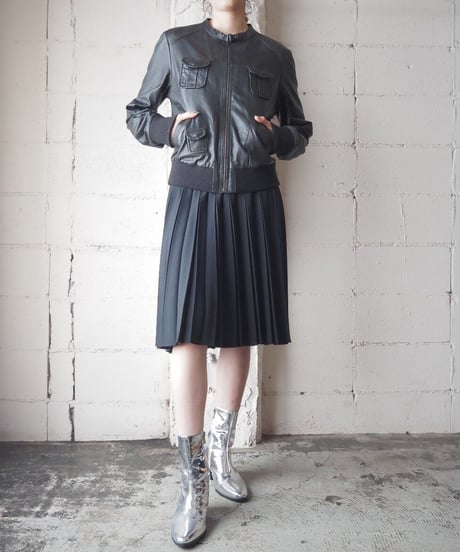 Conbipel Many Pocket Leather Jacket BK