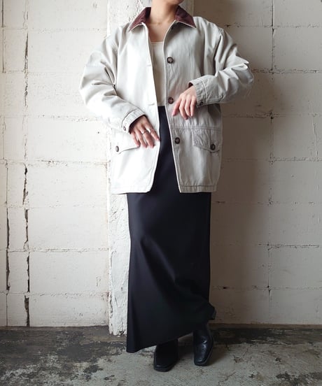 Corduroy Collar Coverall Jacket IVBR