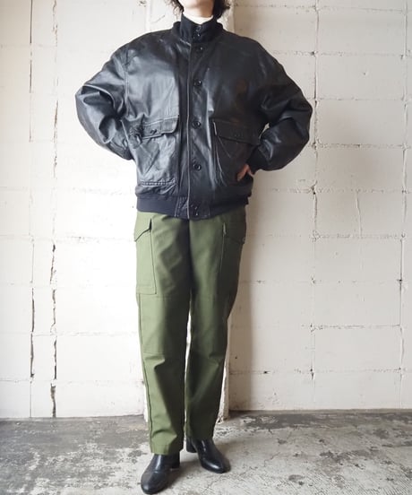 Leather Blouson Jacket BK
