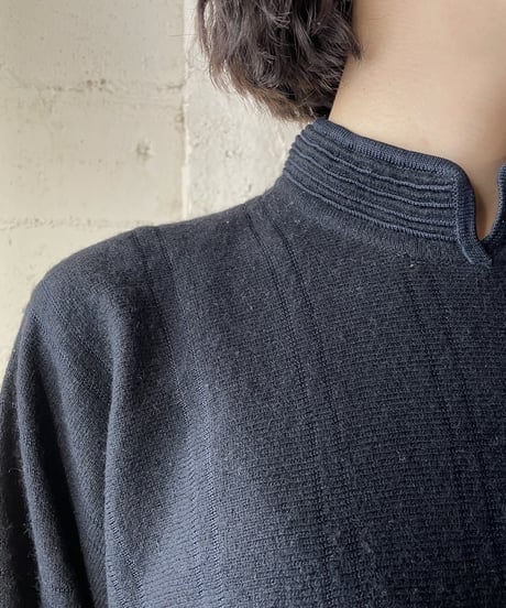 Design HighNeck  Dolman Sleeve Knit BK