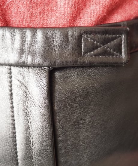 Leather Straight Pants BK