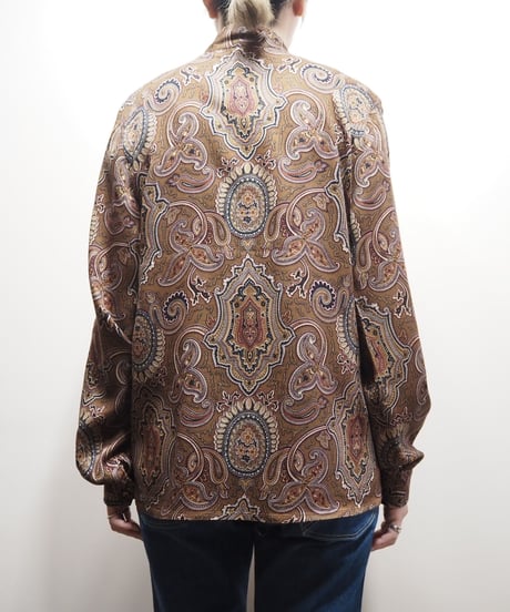 Stand Collar Paisley Blouse BR