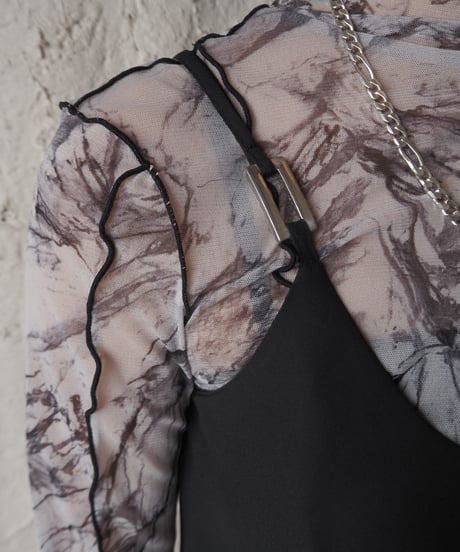 Metal Buckle Camisole Dress BK