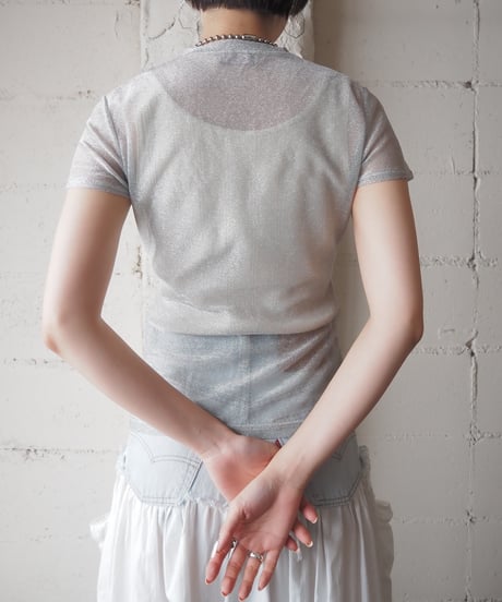 S/S Sheer Lame Tee SV