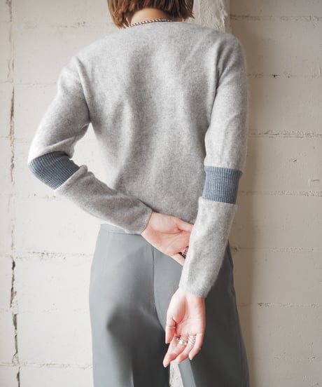 Rib Sleeve Cashmere Knit GR