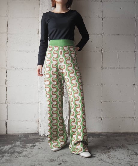 Psychedelic Pattern Knit Pants YGNBR
