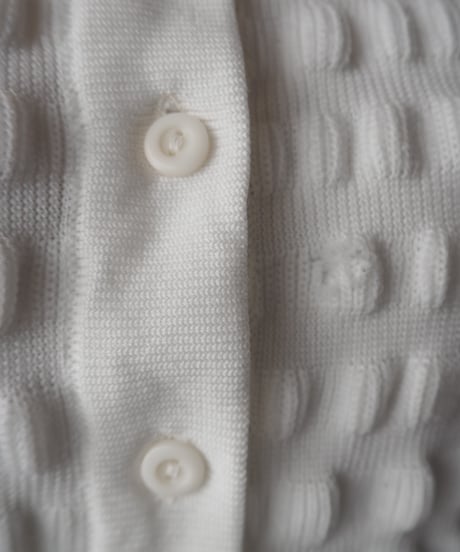 1970's Embossed Crew Neck Cardigan WH