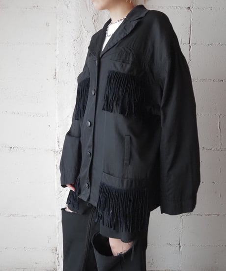 Fringe Pocket Jacket BK