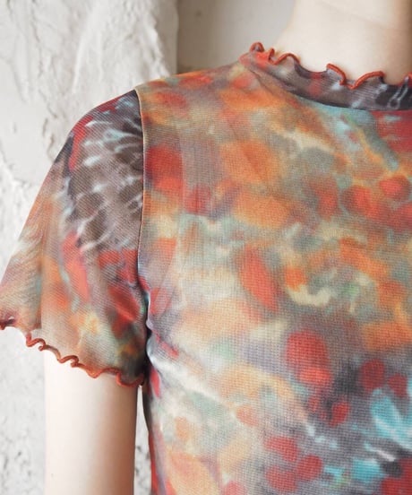 Tie dye Pattern Sheer Cutsewn REBL