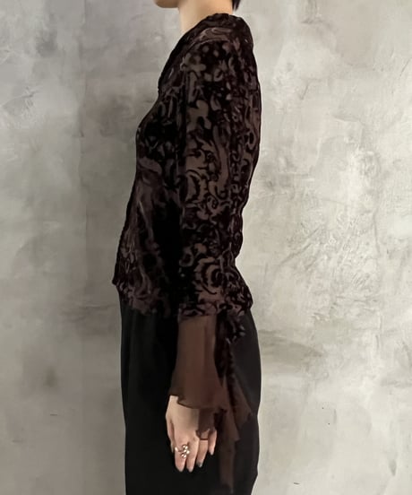 Opal Velour Sleeve Design Blouse BR