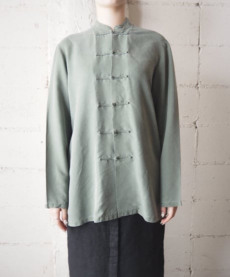 L/S Silk China Shirt GN