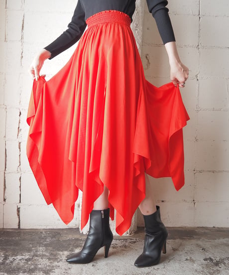 Design Slit Flared Skirt RE