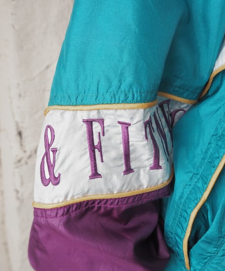 NIKE Stand Collar Tricolor Nylon Jacket PURGNWH