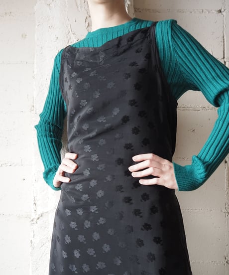 Shadow Flower Pattern Dress BK