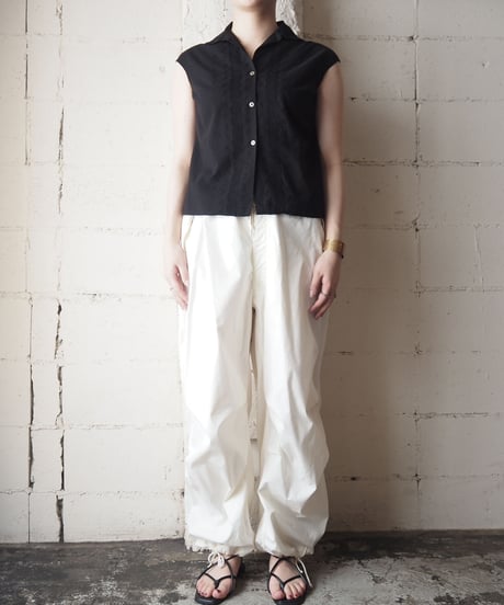 Open Collar N/S Blouse BK