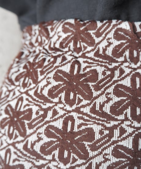 1970's Flower Pattern Flared Easy Pants BRWH