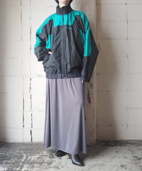 1990's UMBRO Zip Up Nylon Jacket BKGN