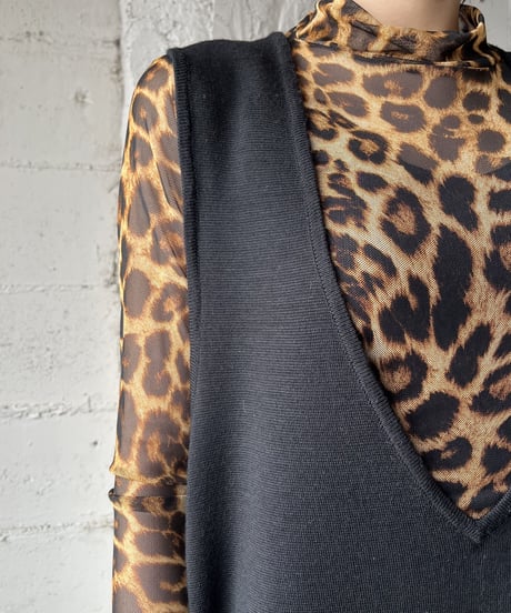 V Neck Jumperskirt BK
