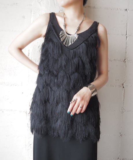 Fringe Design Camisole BK
