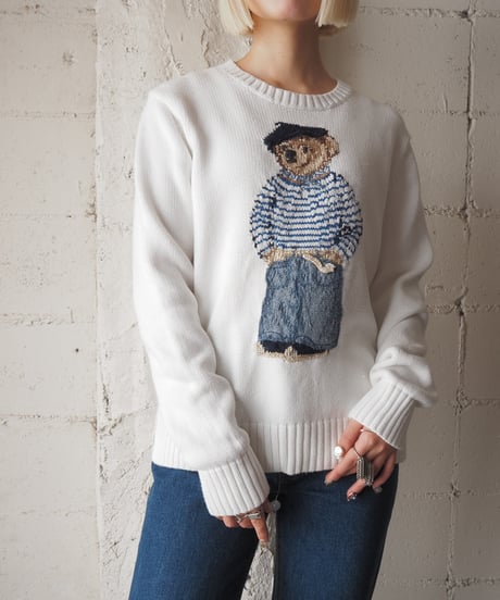 POLO Ralph Lauren POLO Bear Cotton Sweater WH