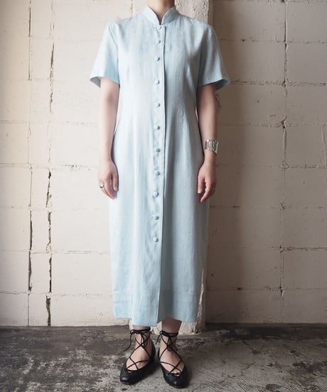 Stand Collar Long Dress LBL